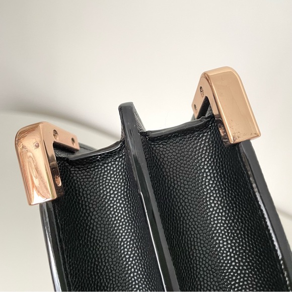 Aldo Women's Micro Mini Black Top Handle Crossbody Bag Rose Gold Chain Strap - Picture 11 of 14